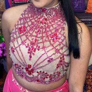 Sherri Hill Beaded Fuschia Top